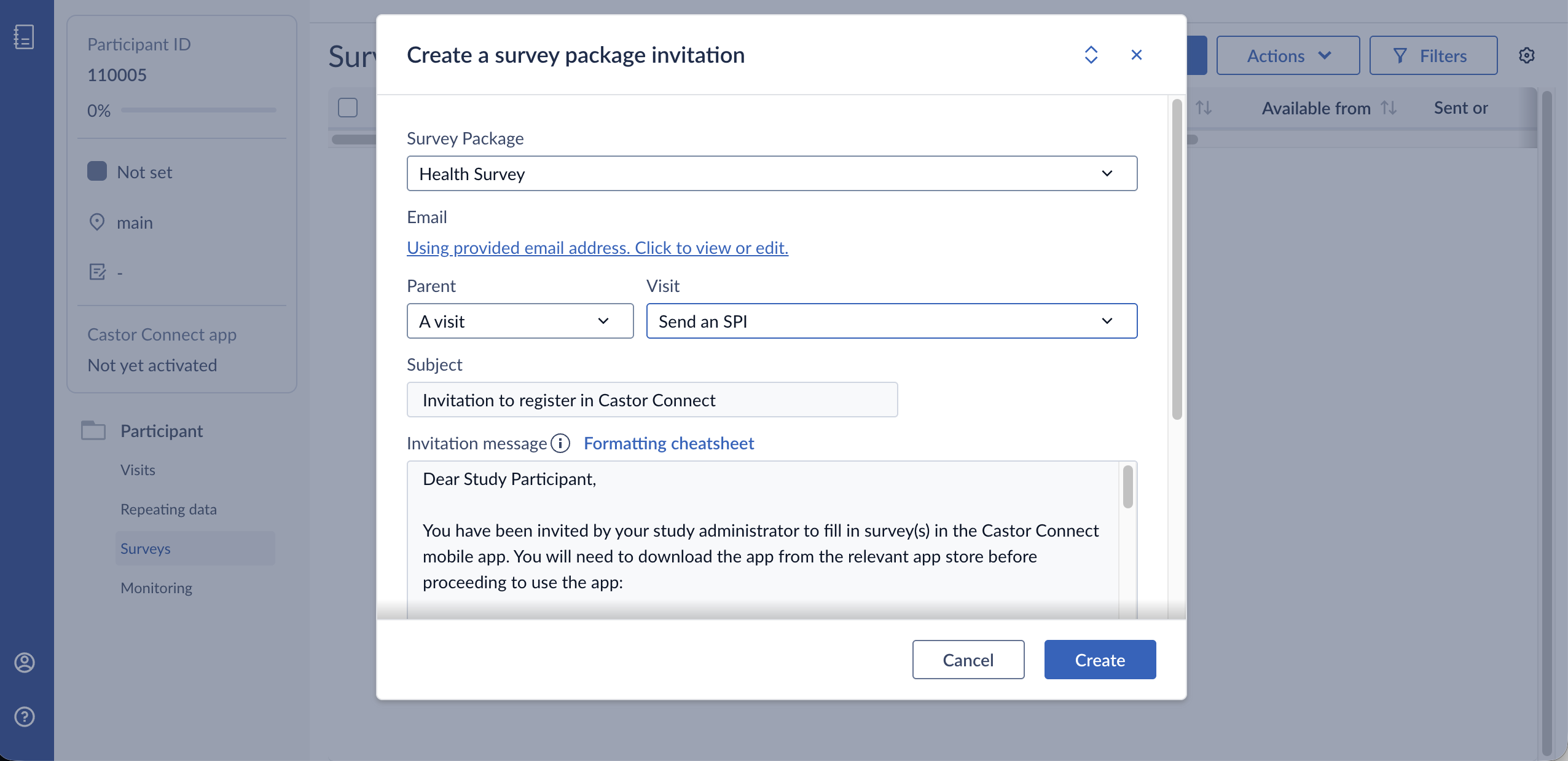 create castor connect survey_1.png